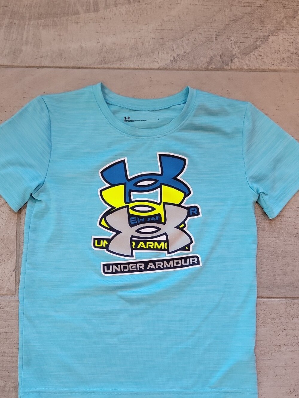 Under Armour Boys' Short Sleeve Tees - Light Blue, Teal & Navy - Picture 2 of 14